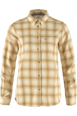 Fjällräven Fjällräven Övik Flannel Shirt Met Lange Mouwen Beige M Vrouw