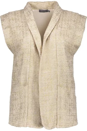 Geisha Gilet Tweed Gilet Met Lurex 55125 20 Sand/gold Dames
