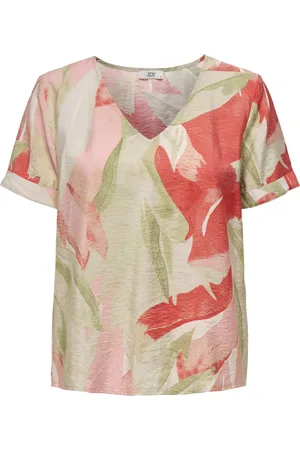 JDY CAMILLE S/S V-NECK TOP WVN - Dames - Blouses