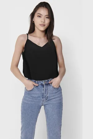 JDY STARR LIFE EASY SINGLET WVN DIA - Dames - Tops