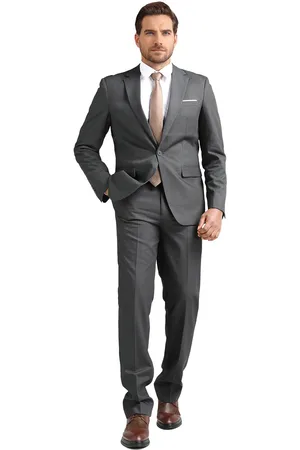 Allthemen Heren 2-Piece Suit - Zaken moderne casual jas pak - M