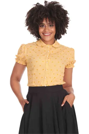Banned Retro Heart On Her Sleeve Blouse - S