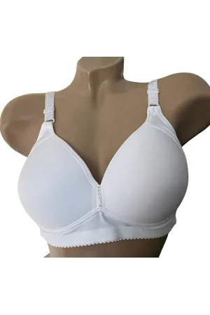 Merkloos Dames katoenen beha 7734 voorgevormd zonder beugel 80C wit