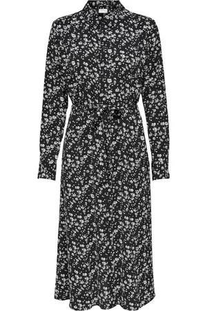 JDY PIPER L/S ABOVE CALF DRESS WVN - Dames - Maxi jurken