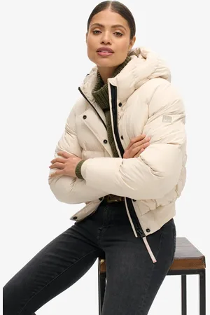 Superdry Sports Puffer bomberjack met capuchon - Dames - Gewatteerde jassen