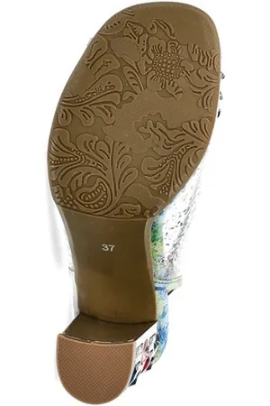 LAURA VITA Transparante zomer pumps glittertjes