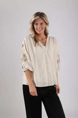 NUKUS Tina Blouse Embroidery Blouses Dames -