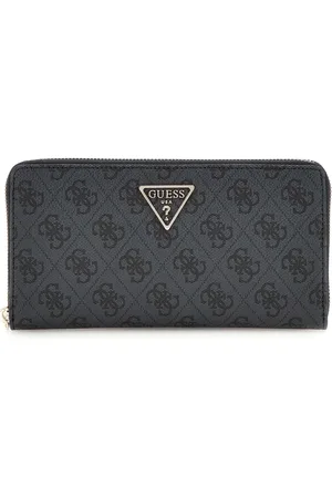 Guess Portemonnee Laurel Cheque Organizer Donkergrijs