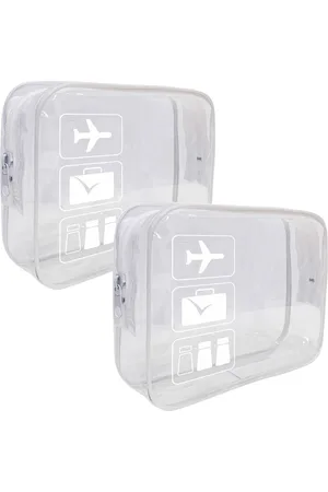 Merkloos Toiletry Bag Portable Travel Toiletries Waterproof Clear Fashionable - 2PCS
