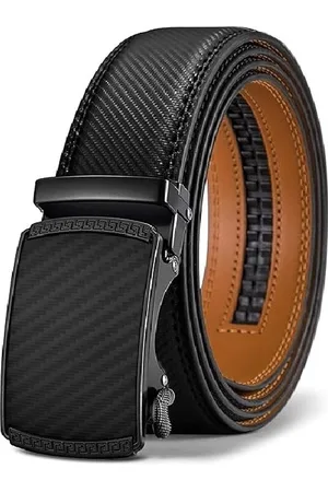 Merkloos Heren Riem - Lederen Riem - Duurzame Band - Cadeau - Echte leer