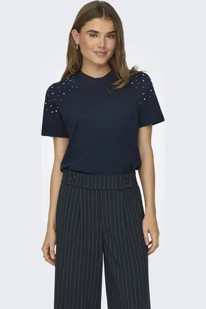 JDY MOLLY S/S PEARL TOP JRS - Dames - Blouses