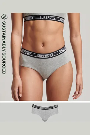 Superdry Multi Logo Hipster Slipje Grijs L Vrouw