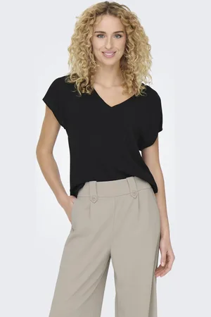 JDY STARR SEZEN LIFE S/S TOP WVN DIA - Dames - Blouses
