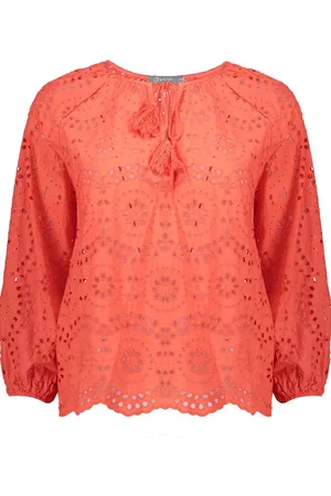 Geisha 43035-70 Top Crochet Tassles Coral