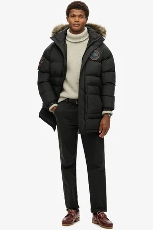 Superdry Lange gewatteerde Everest parka - Heren - Gewatteerde jassen