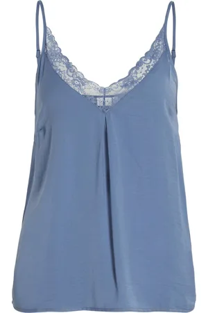 VILA VICAVA V-NECK LACE SINGLET- NOOS - Dames - Tops