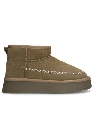 Manfield Dames - Groene suède snowboots