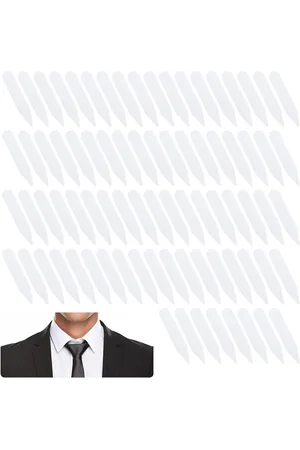 Merkloos 100 Pack Plastic Shirt Collar Holders for Men