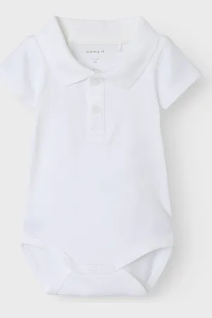 NAME IT Baby jongens romper HOLGER Bright White