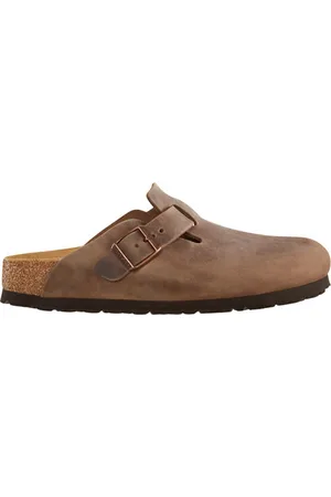 Birkenstock Slipper BOSTON Tabacco Brown narrow Fettleder Oiled Leather
