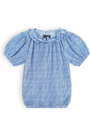 NoNo Meisjes blouse AOP plisse - Kessa - Parisian