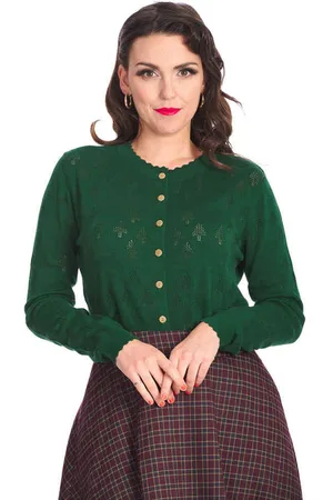Banned Retro Happy Holiday Tree Cardigan - XL