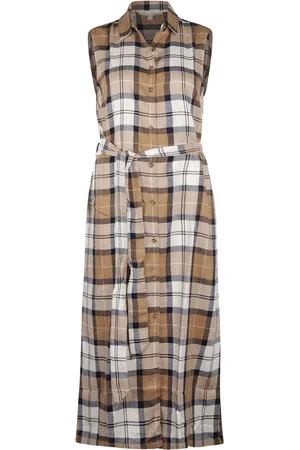 Barbour Lange jurk Caroline Ruiten Bruin