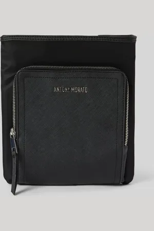 Antony Morato Schoudertas Hammered Faux Leather Black