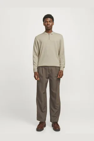 JACK & JONES JACK&JONES - JJEEMIL KNIT POLO HALF ZIP LS NOOS - Heren - Gebreide truien