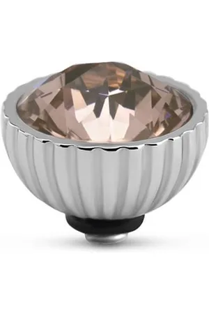 Melano Twisted Ridged Steentje Vintage Rose Zilver