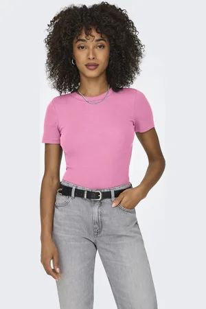 ONLY ONLEASY S/S O-NECK TOP BOX JRS - Dames - Blouses