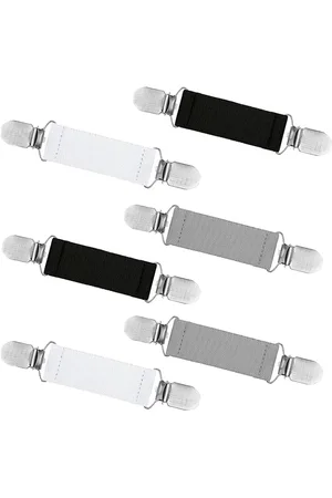 Merkloos 6 trouser clips sweater clips elastic sweater cardigan clips cinch clip clothing clips 3 colours knitted jacket accessories dress cinch clip for clothing shirts - Pack of 6