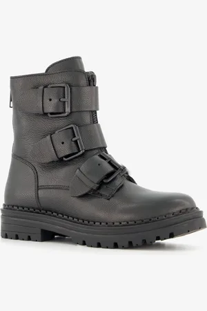 Groot Leren meisjes biker boots