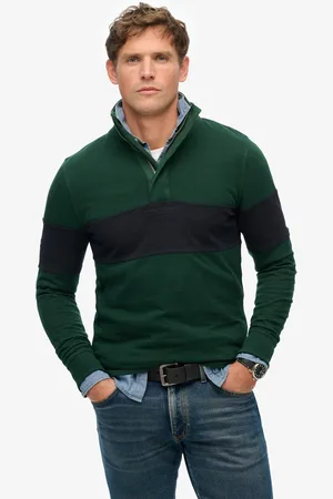 Superdry Classic Rugby Henley Lange Mouw Poloshirt L Man