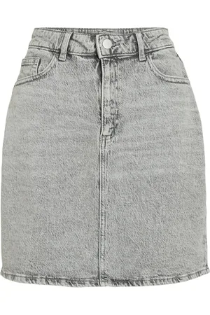 VILA Rok Vikaja Jaf Denim Skirt- Noos 14084735 Light Grey Denim Dames