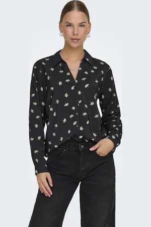 JDY CAMILLE L/S LOOSE V-NECK SHIRT WVN - Dames - Blouses