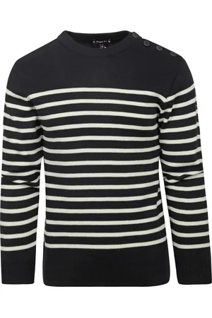 Armor.lux Armor-Lux Paimpol Trui Wol Strepen Navy