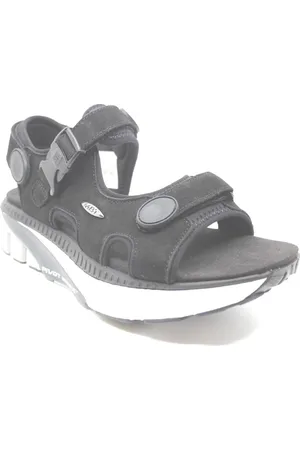 Mbt MTR SANDAL W, 702835-03U, Zwarte dames sandaal met rol zool