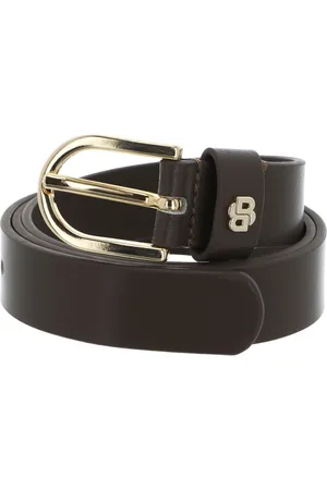 HUGO BOSS Leren Riem Scarlet Sz25 Belt W80 Bruine