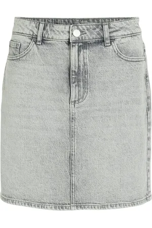 VILA Rok Vikaja Jaf Denim Skirt- Noos 14084735 Light Grey Denim Dames
