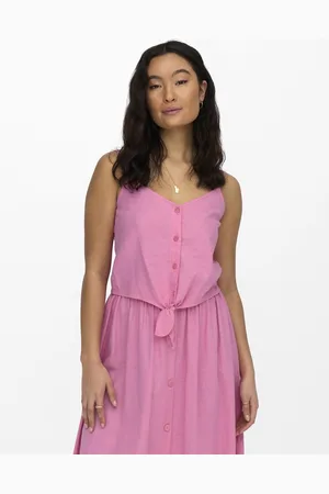 ONLY ONLCARO STRAP LINEN BLEND KNOT TOP PNT - Dames - Blouses
