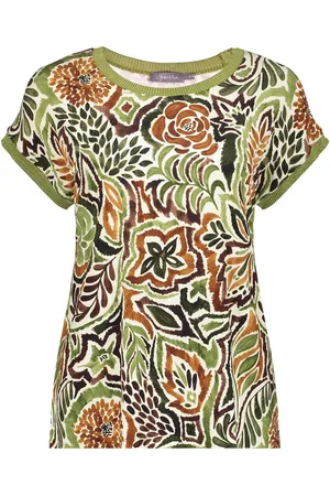 Geisha T-shirt Sarah Top Met Print 42053 60 Olive/caramel Dames