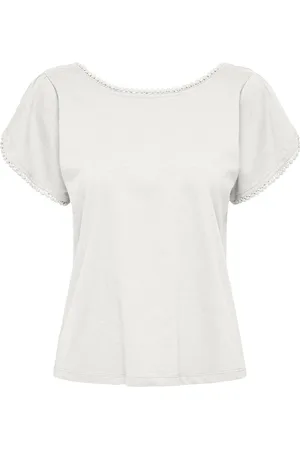 JDY SALVA LIFE S/S O-NECK TOP JRS - Dames - Blouses