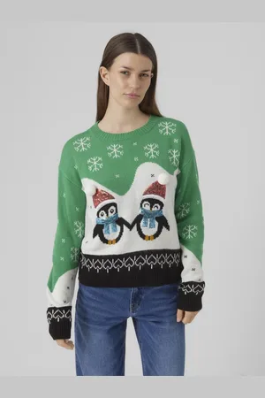 VERO MODA VMPENGUINLOVE LS O-NECK PULLOVER XMAS - Dames - Gebreide truien