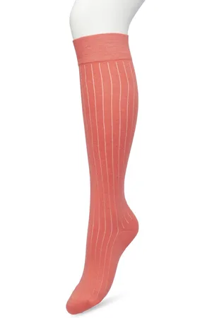 Bonnie Doon Bio Rib Kniekousen Dames Koraal maat 36/42 - Klassiek Rib patroon - Biologisch Katoen - Ultiem comfort - Rib Knee High - OEKO-TEX - Gladde Naden - Duurzaam Huidvriendelijk Bio Katoen - Roze - - BP221414.186