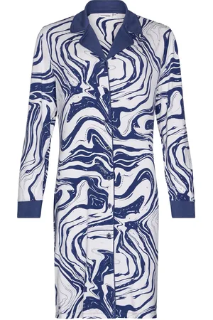 Pastunette Dames Nachthemd Premium - Marble - Doorknoop - Viscose