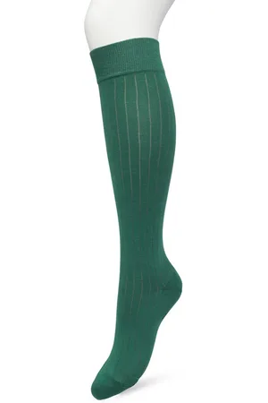 Bonnie Doon Bio Rib Kniekousen Dames Groen maat 36/42 - Klassiek Rib patroon - Biologisch Katoen - Ultiem comfort - Rib Knee High - OEKO-TEX - Gladde Naden - Duurzaam Huidvriendelijk Bio Katoen - - BP221414.156
