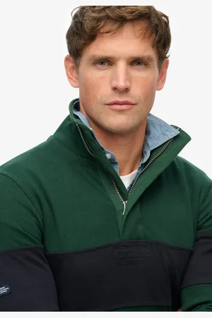 Superdry Classic Rugby Henley Lange Mouw Poloshirt M Man