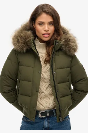 Superdry Everest-bomberjack met capuchon - Dames - Gewatteerde jassen