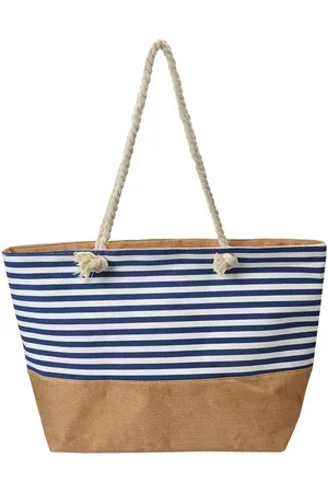 Clayre & Eef Strandtas 55x36 cm Wit Synthetisch
